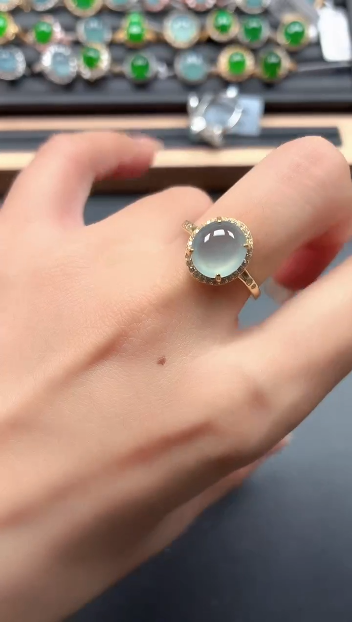 银S925镶嵌戒指翡翠11111