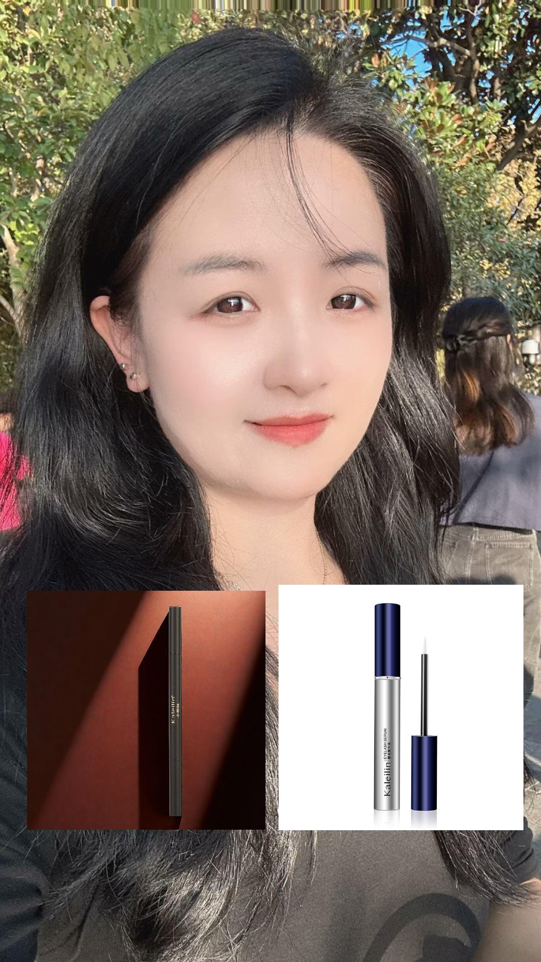 点开看主播以前照片 （这是黑色眼线笔）