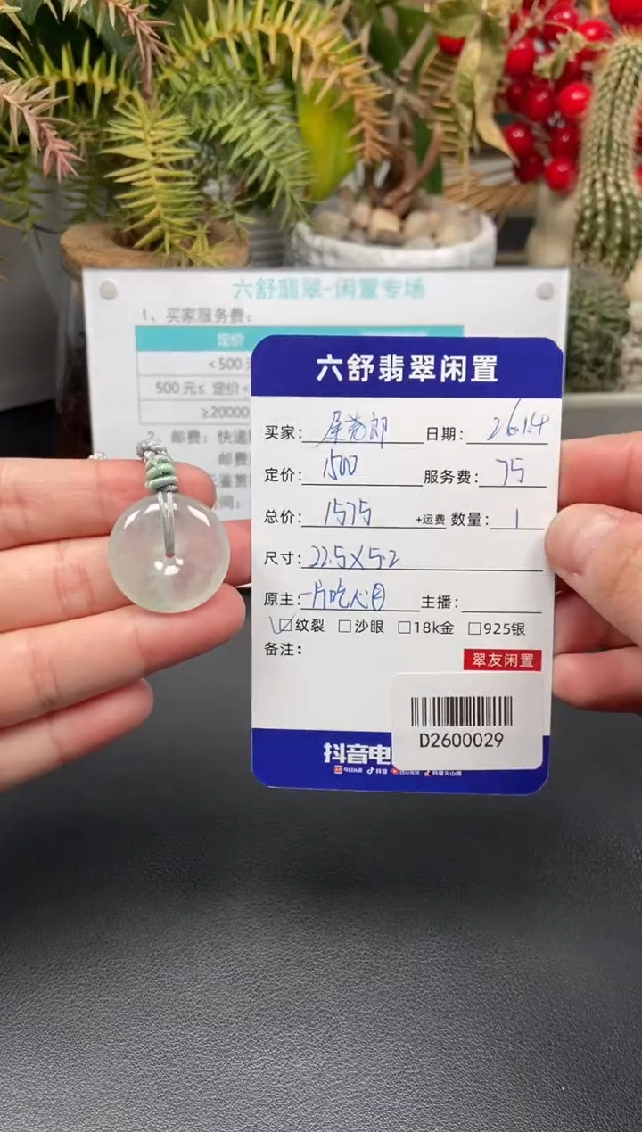 颈饰未镶嵌翡翠屎*郎D2600029