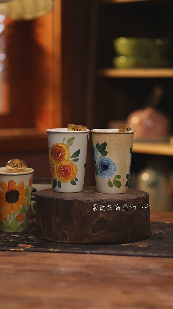 陶瓷景德镇高温釉下手绘陶瓷