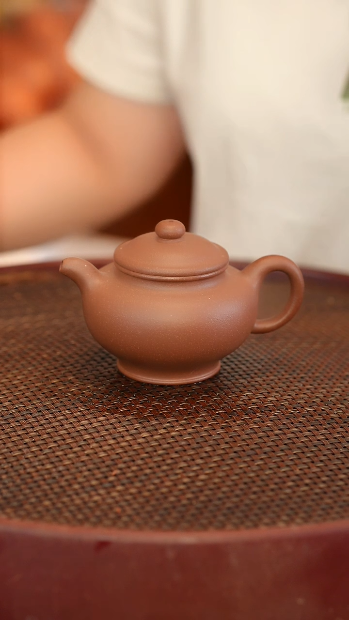 茶壶紫砂掇只 紫泥 半手工 160cc