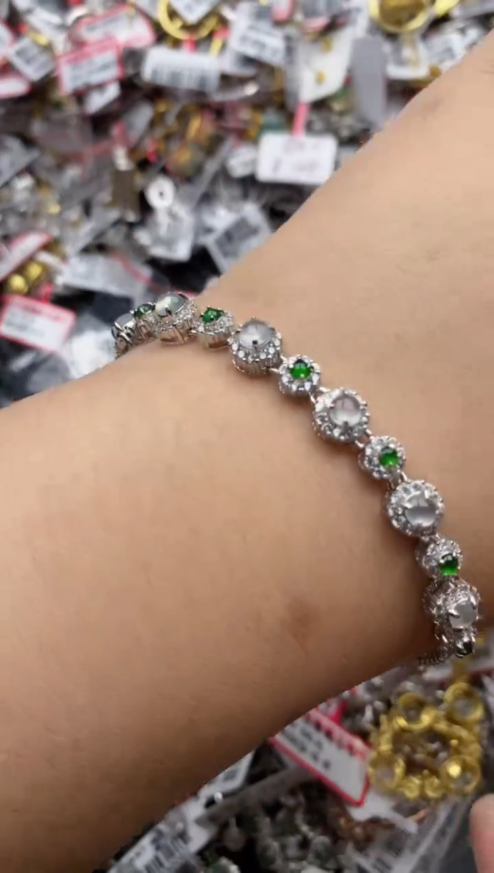 【闪购商品】翡翠戒指银S925镶嵌444444---8