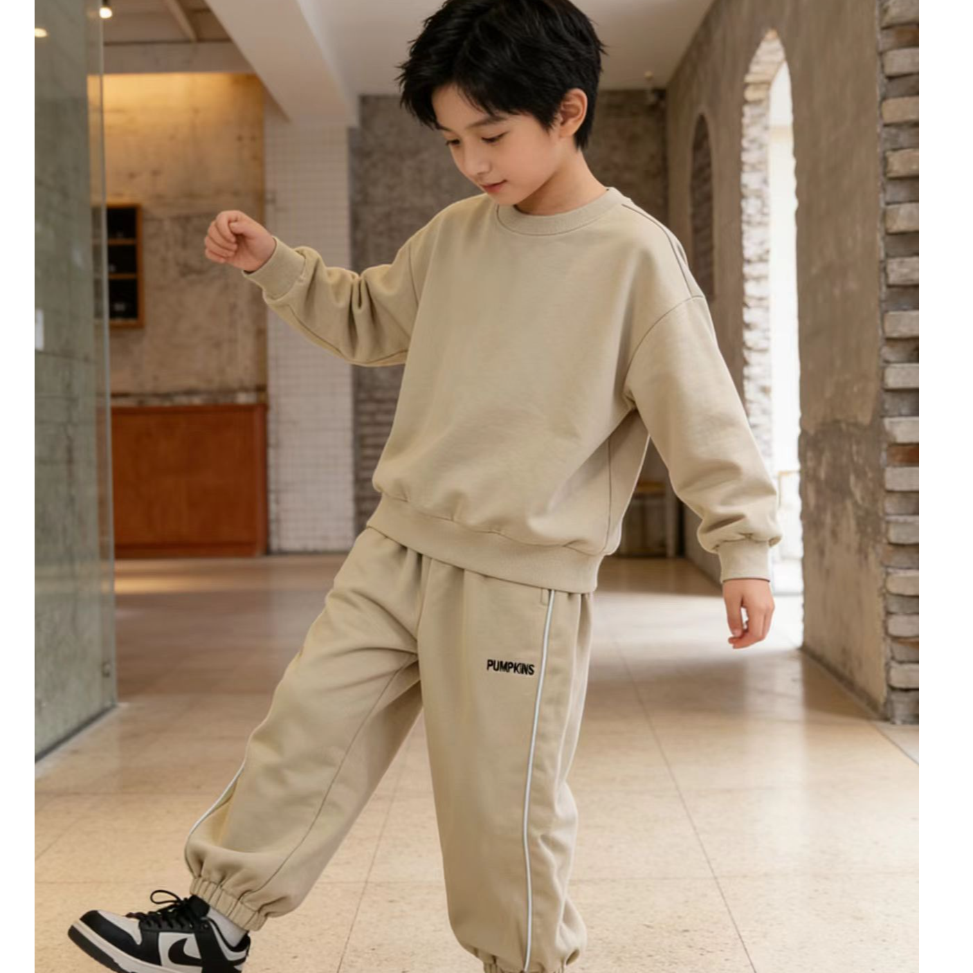 375高端专享冬季加绒休闲裤子卡其（林）