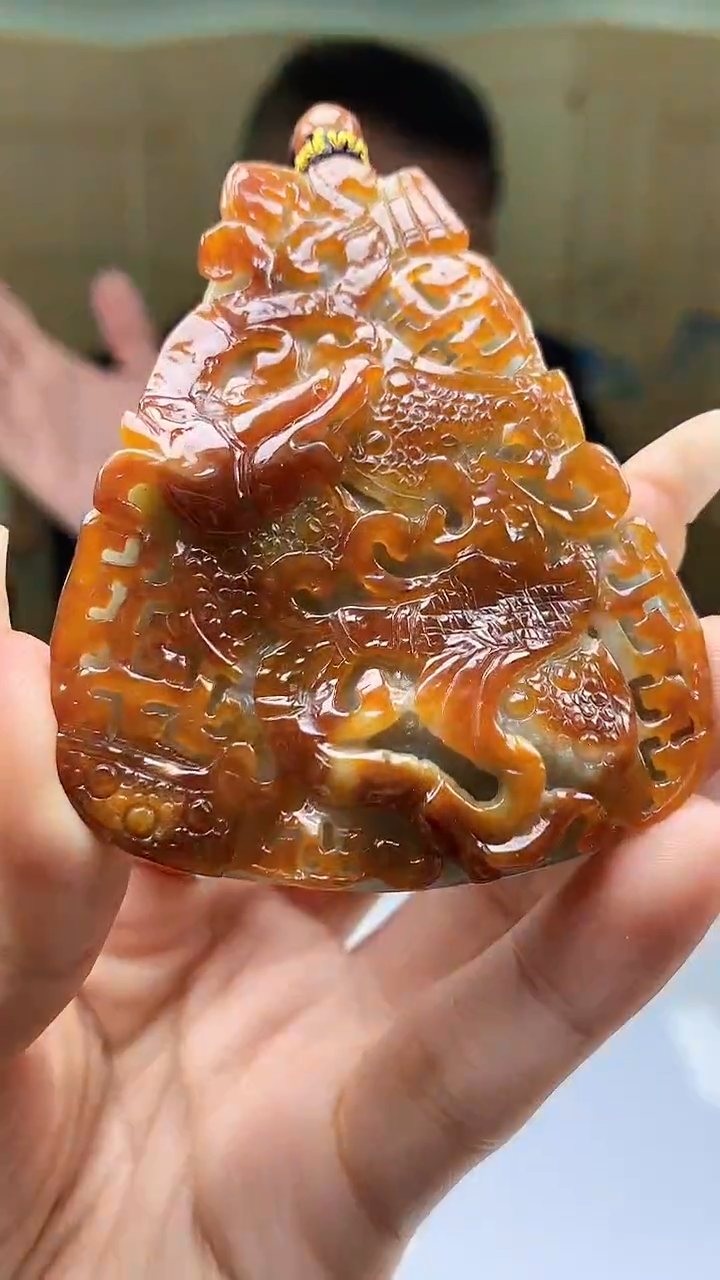 【闪购商品】定制翡翠未镶嵌4969ty-毛货挂件190