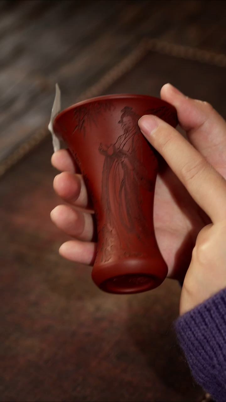 茶杯紫砂微瑕紫砂美女小蛮腰