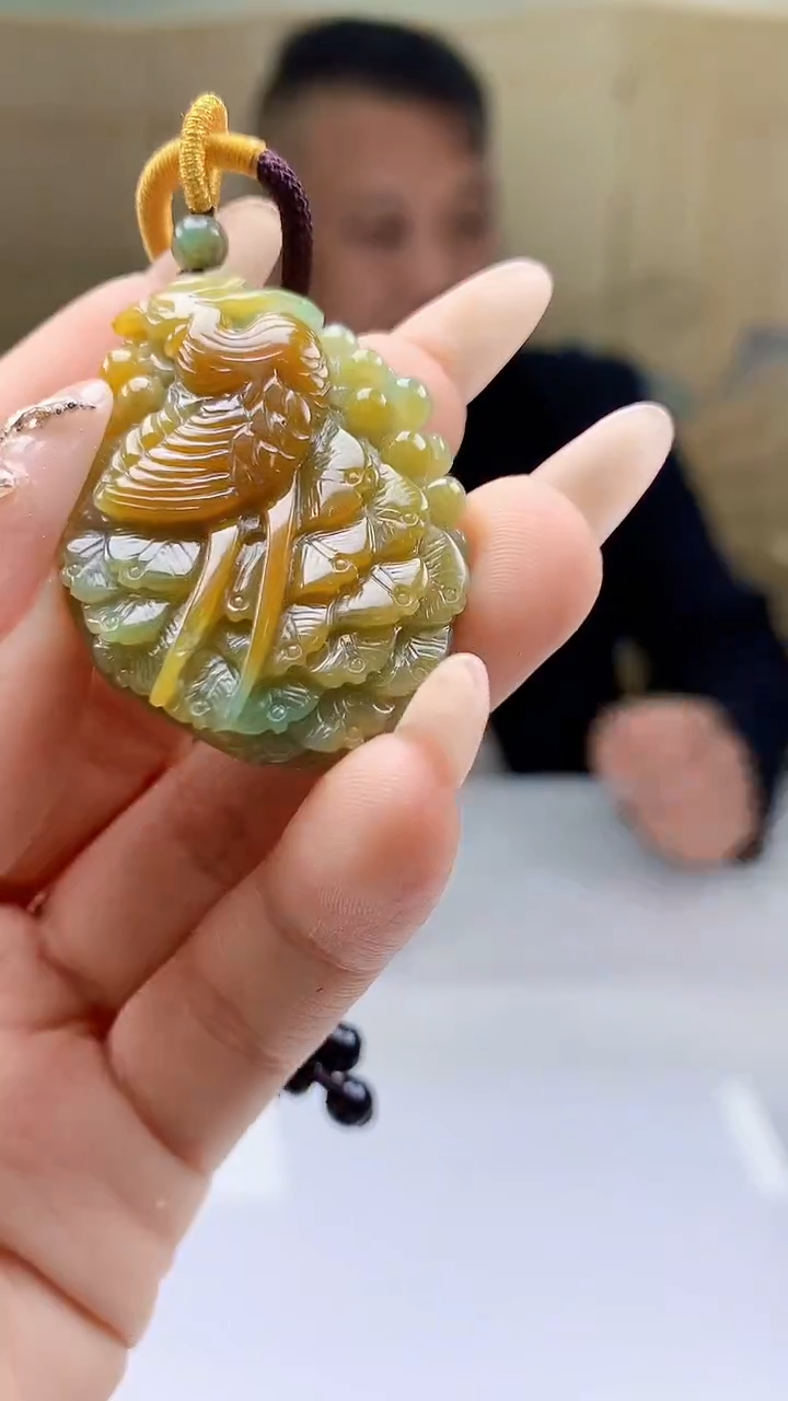 【闪购商品】定制翡翠未镶嵌4969ty-毛货挂件35