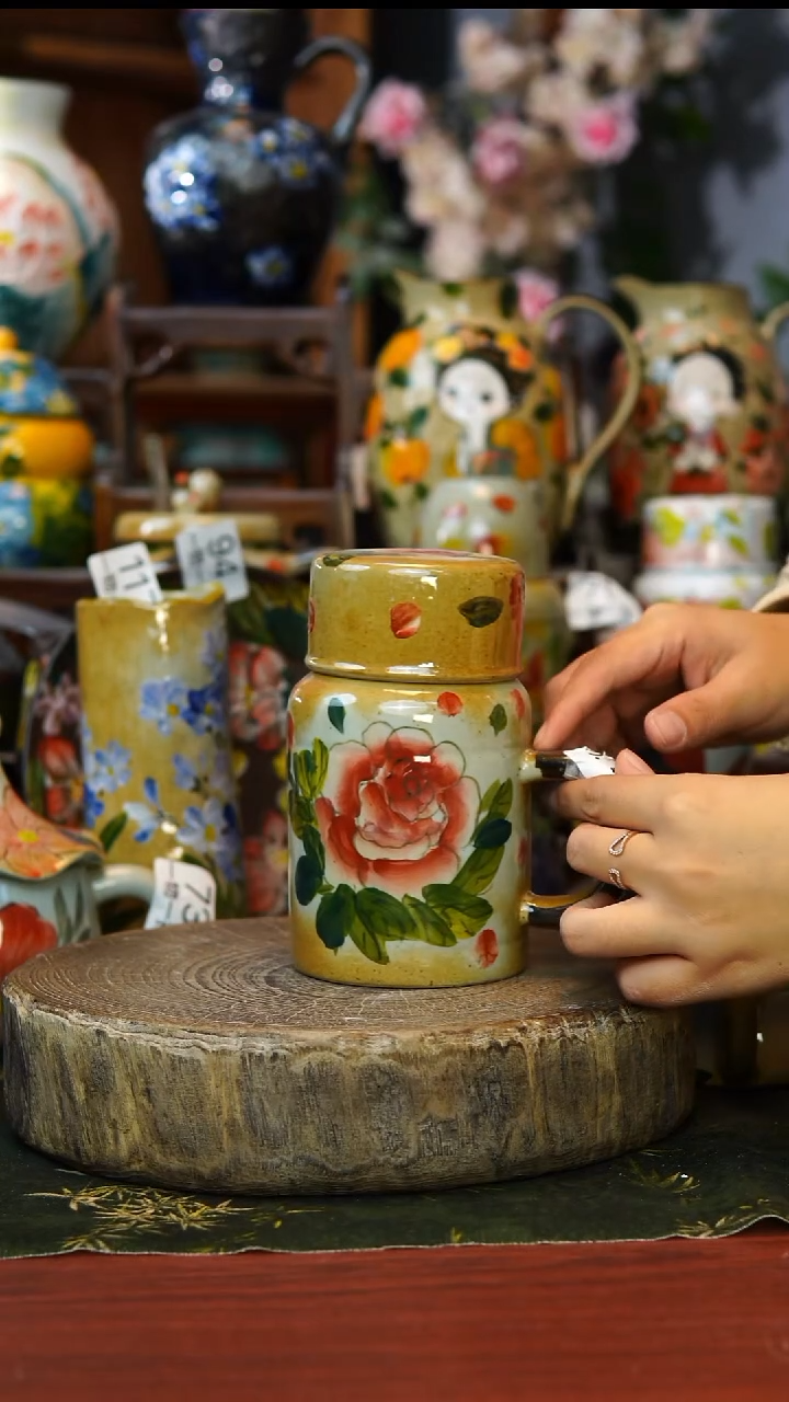 陶瓷119景德镇手工手绘釉下彩陶瓷