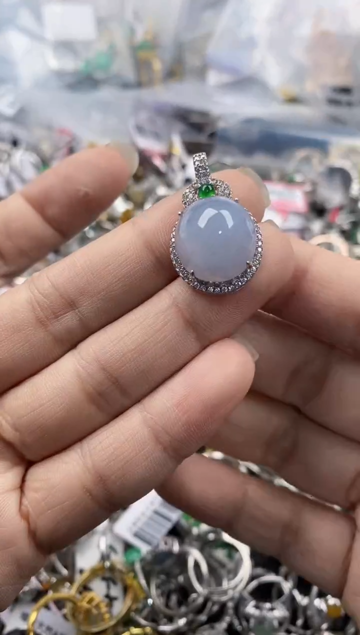 银S925镶嵌戒指翡翠111---8