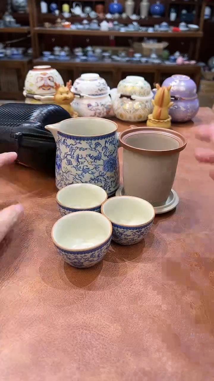 真的很便宜会开片的旅行茶具