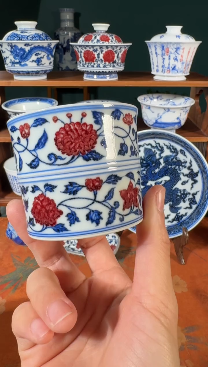 【闪购商品】杯永明尚玩缠枝竹节杯