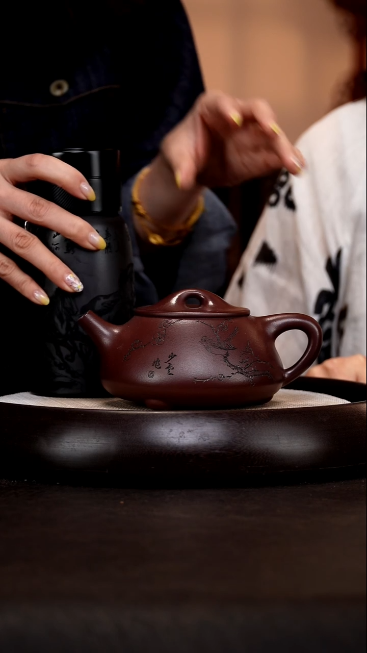 茶壶紫砂GHJ41景舟石瓢甲级紫泥350cc