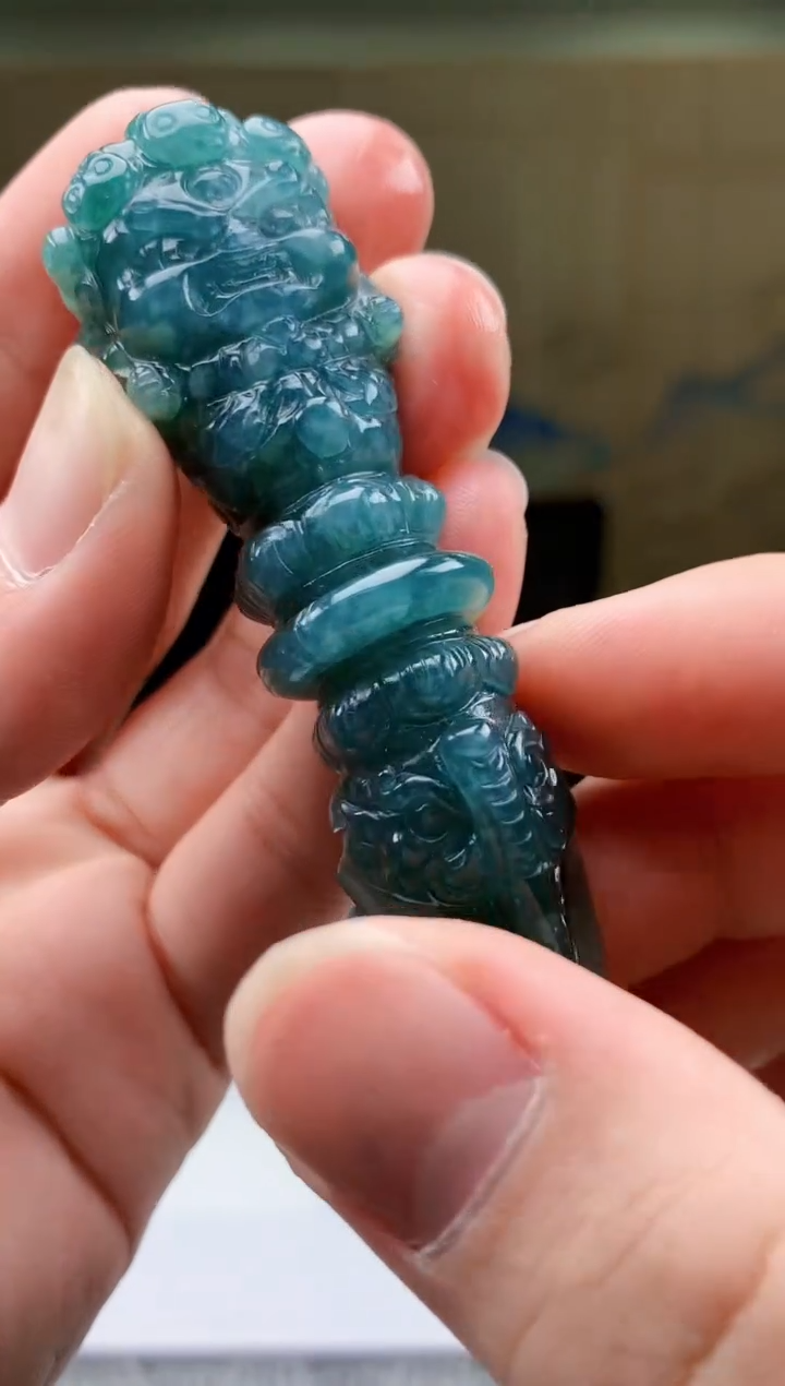 【闪购商品】定制翡翠未镶嵌5152bb-毛货挂件27