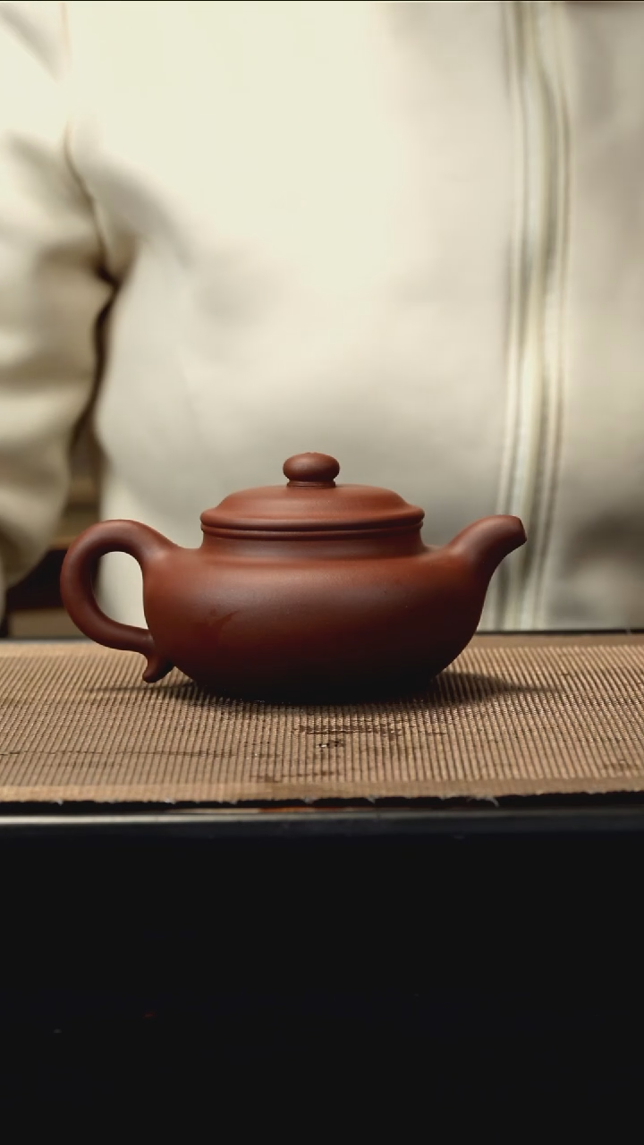 紫砂茶盏紫泥仿古220CC微瑕