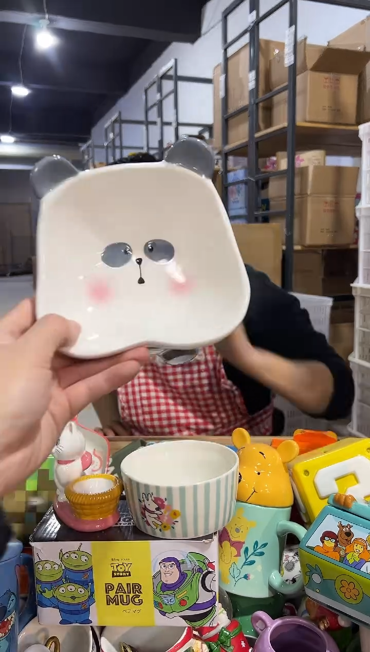 【闪购商品】杯陶瓷b款熊猫狗粮碗