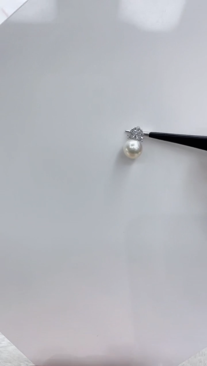 【闪购商品】海水珍珠吊坠(不含链)银S925镶嵌海水珍珠吊坠