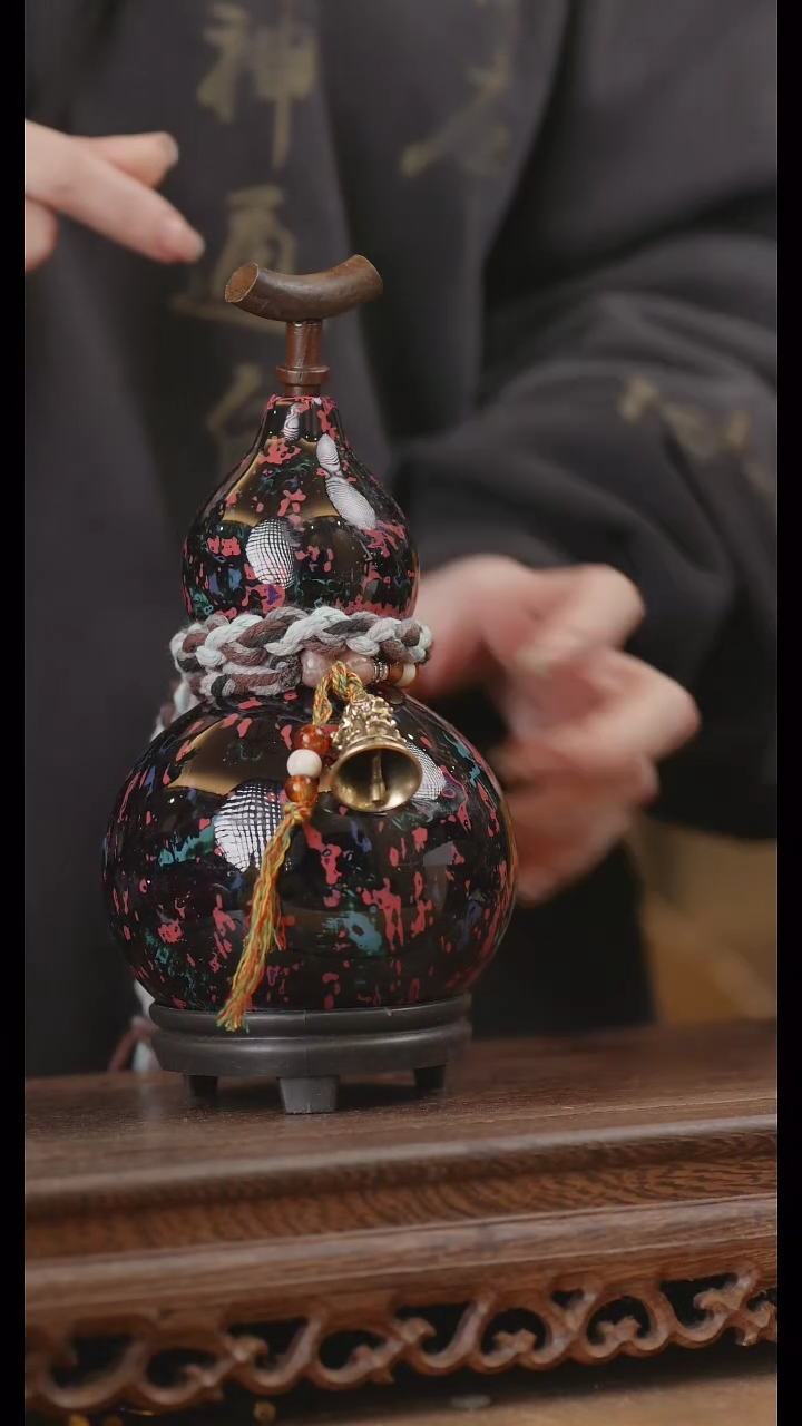 【闪购商品】266号精品天然大漆工艺防渗内胆酒葫芦~
