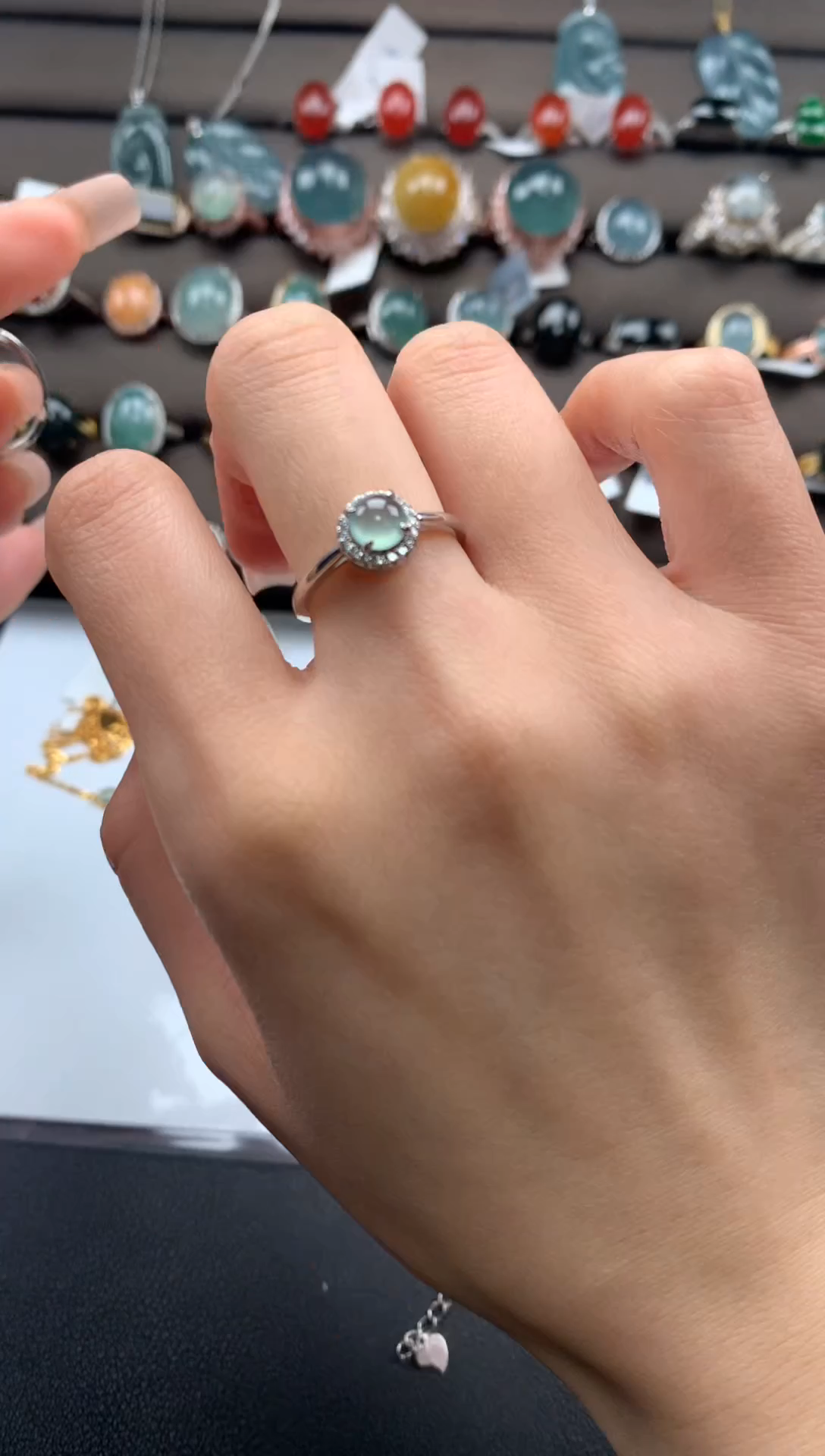 【闪购商品】翡翠戒指银S925镶嵌3321321313