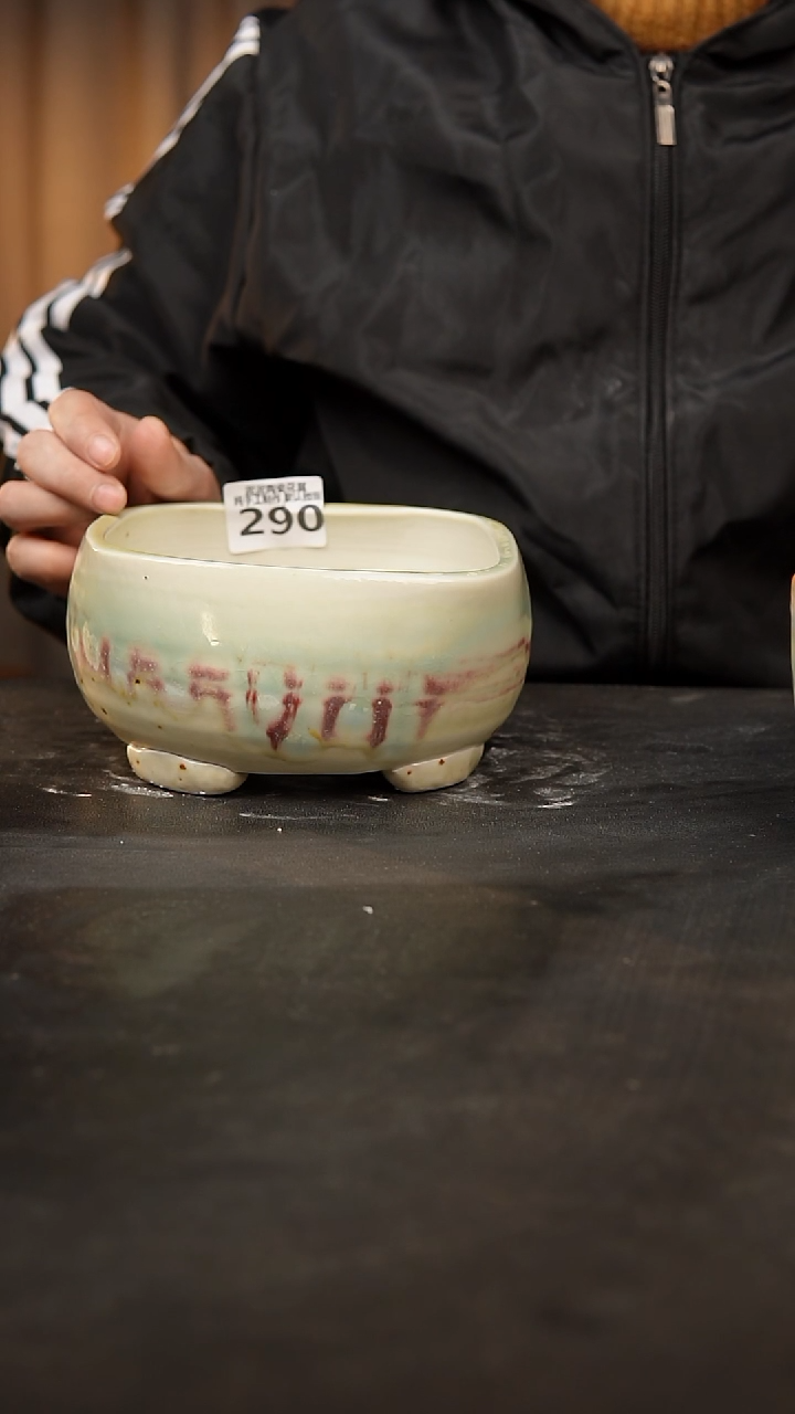 【闪购商品】瓷片290泥泥手工花盆口14高8