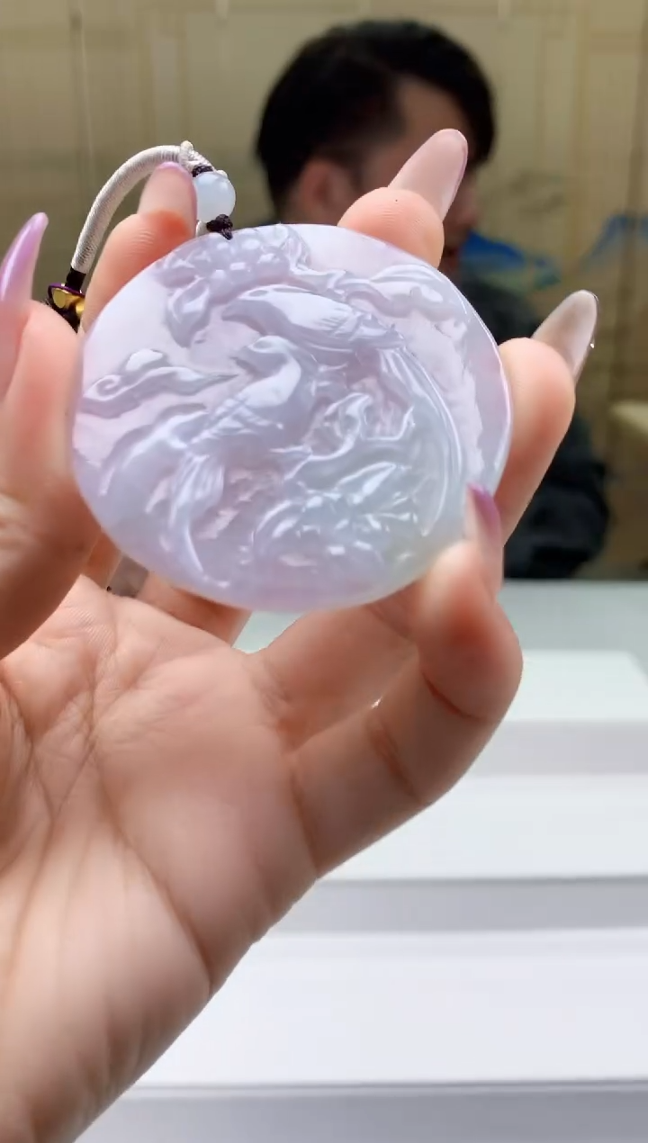 【闪购商品】定制翡翠未镶嵌5060ty-毛货挂件175