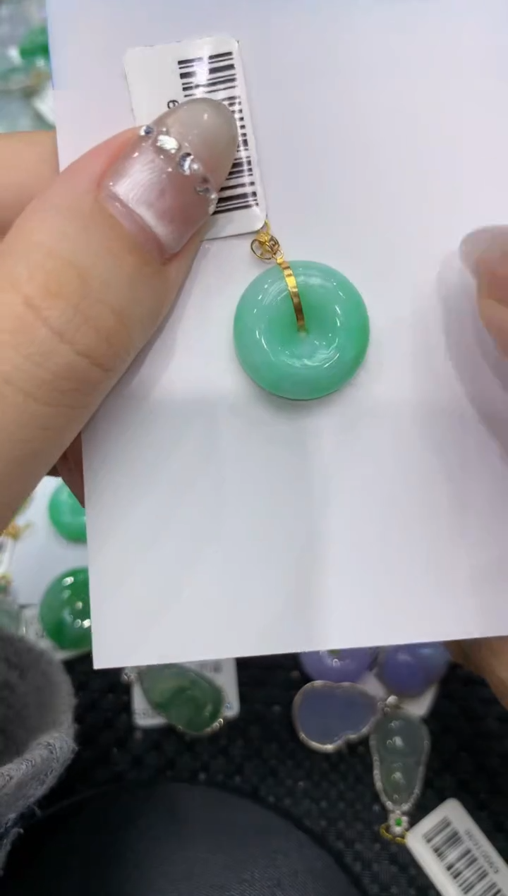 【闪购商品】翡翠颈饰18K金镶嵌222222222