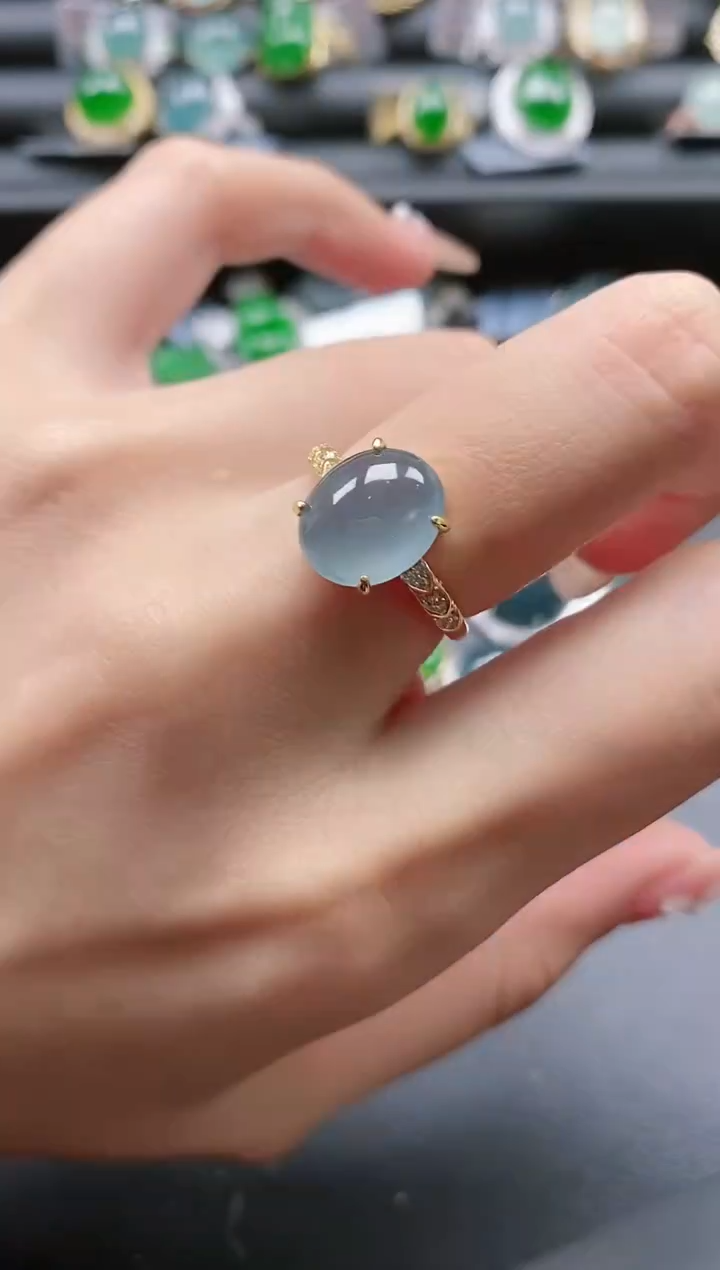 【闪购商品】翡翠戒指银S925镶嵌51151