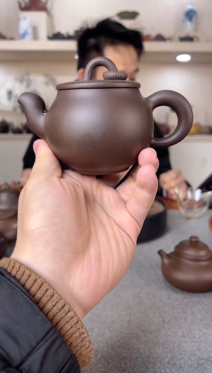 【闪购商品】紫砂茶壶道洪单圈壶 紫泥 半手工