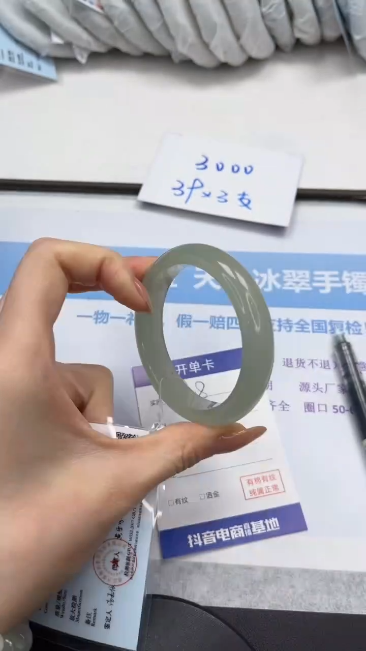 未镶嵌手镯石英质玉V48-56.2