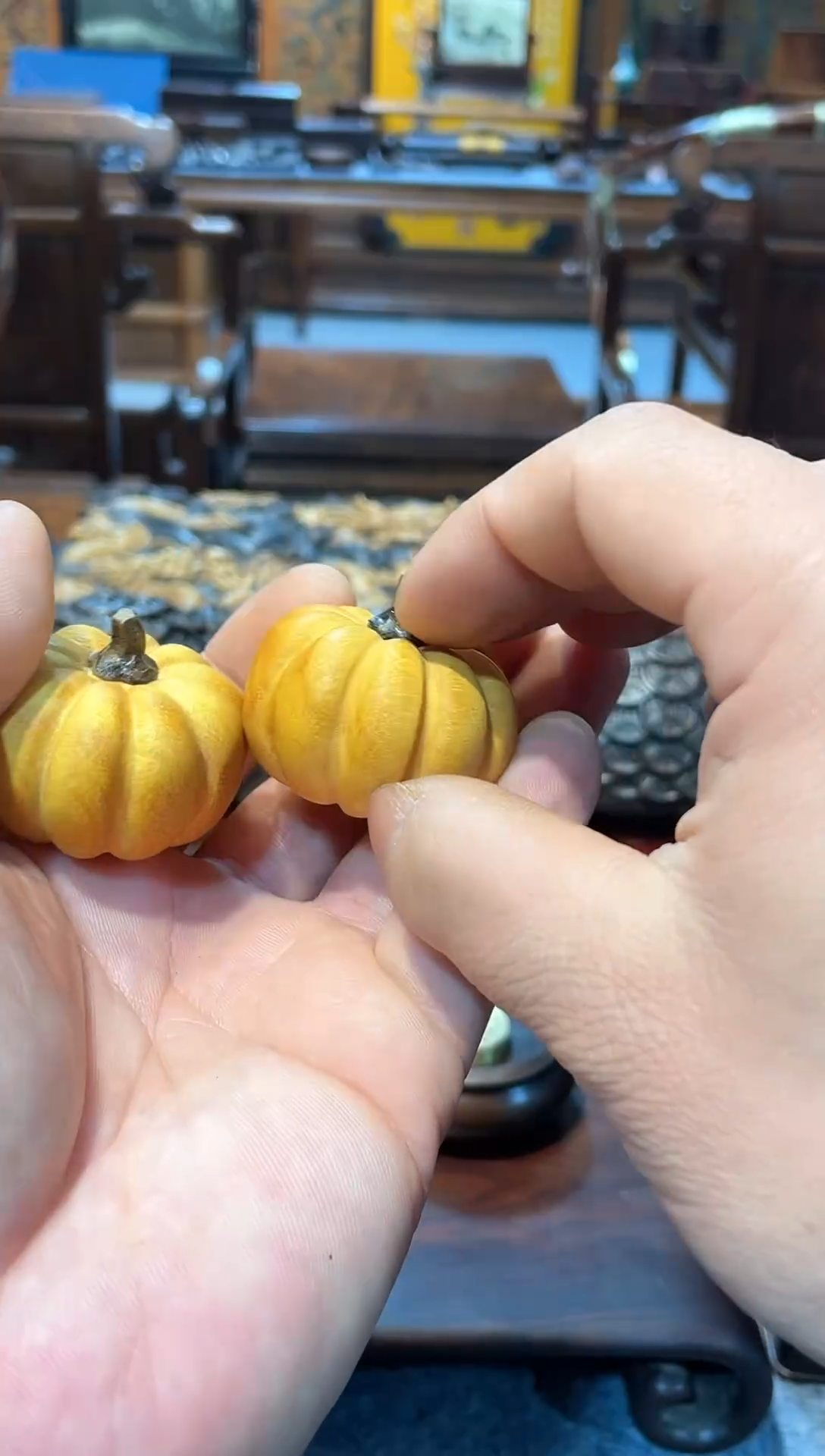 【闪购商品】木典藏老郑木器手把件南瓜