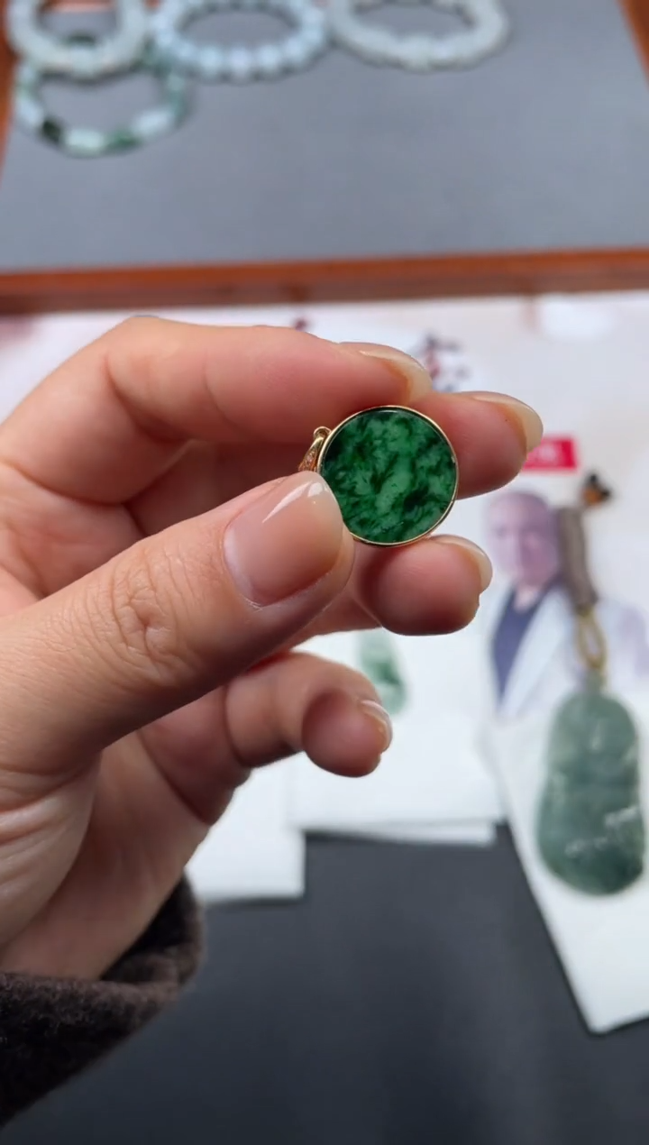 【闪购商品】定制翡翠18K金镶嵌02-23HDJT0137701