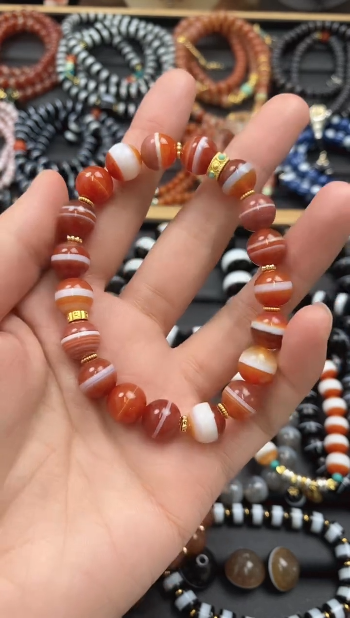 【闪购商品】玛瑙/玉髓手串未镶嵌手串