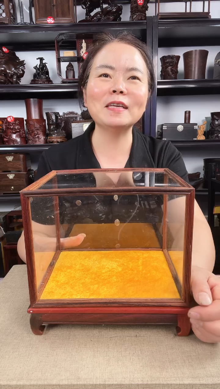 木玻璃罩3号老李红木工艺品
