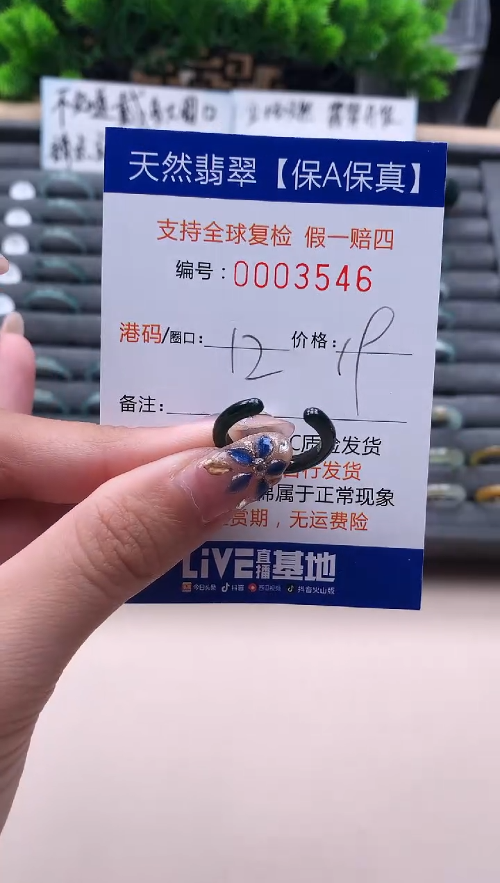 未镶嵌戒指翡翠3546