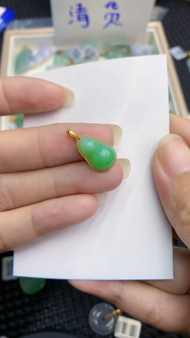 【闪购商品】翡翠颈饰18K金镶嵌            8