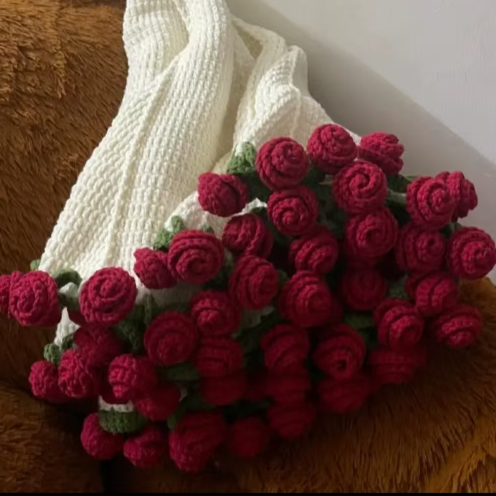 茉莉5股心意花束收纳毯手工DIY毯子毛线材料包生日情人节礼物家用
