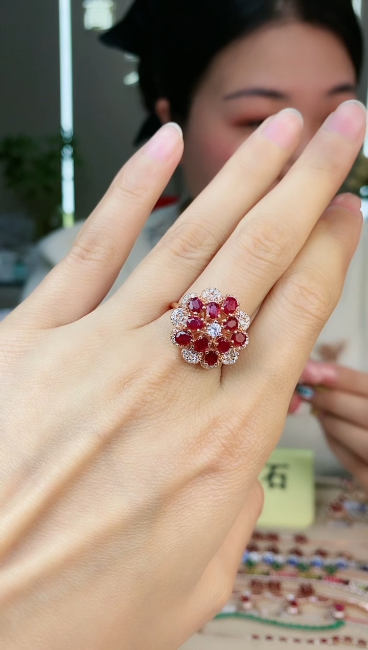 【闪购商品】红宝石手饰银S925镶嵌手饰