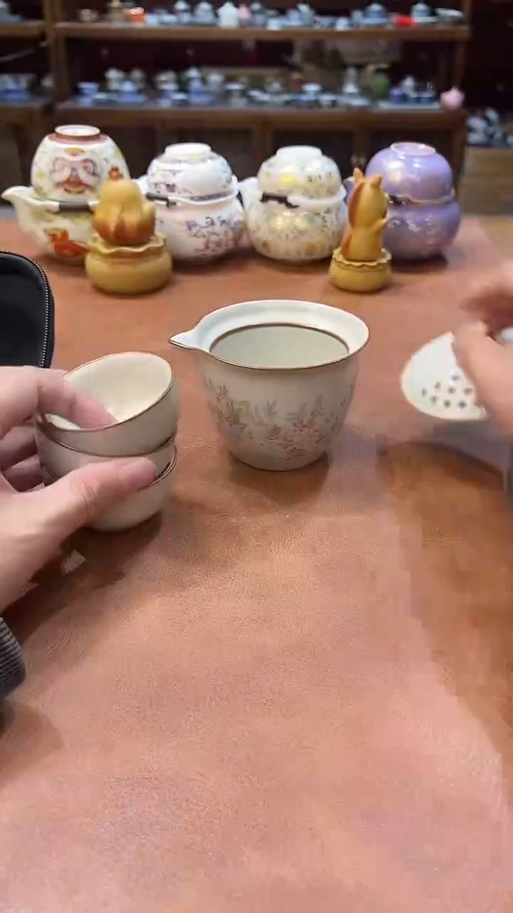 真的很便宜会开片的旅行茶具