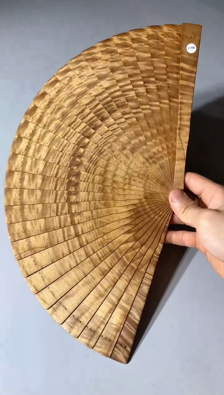 金丝楠119号21cm金丝楠木小叶桢楠扇子