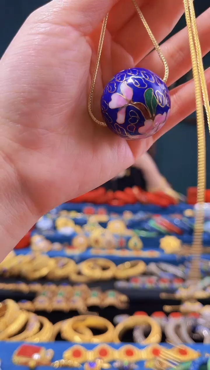 【闪购商品】非遗技艺景泰蓝卡3.0大珠   宝蓝色