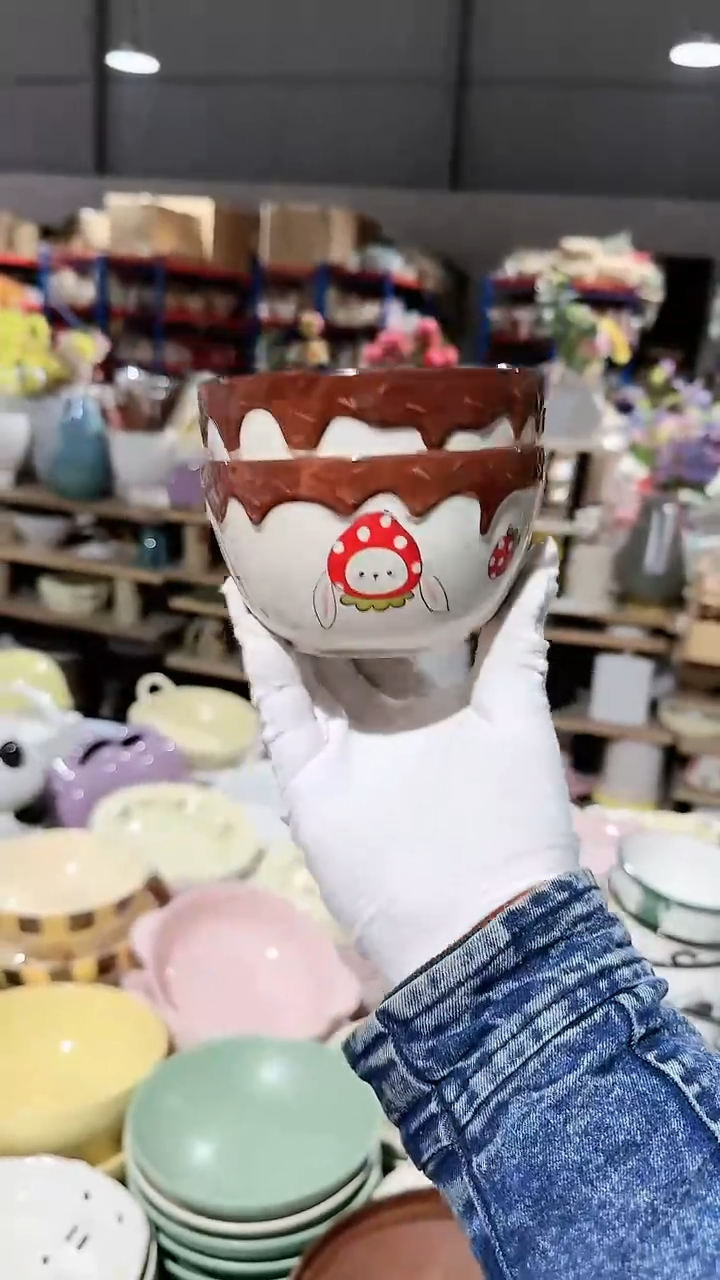 【闪购商品】瓷片2个米饭碗微瑕 凑满20元包邮