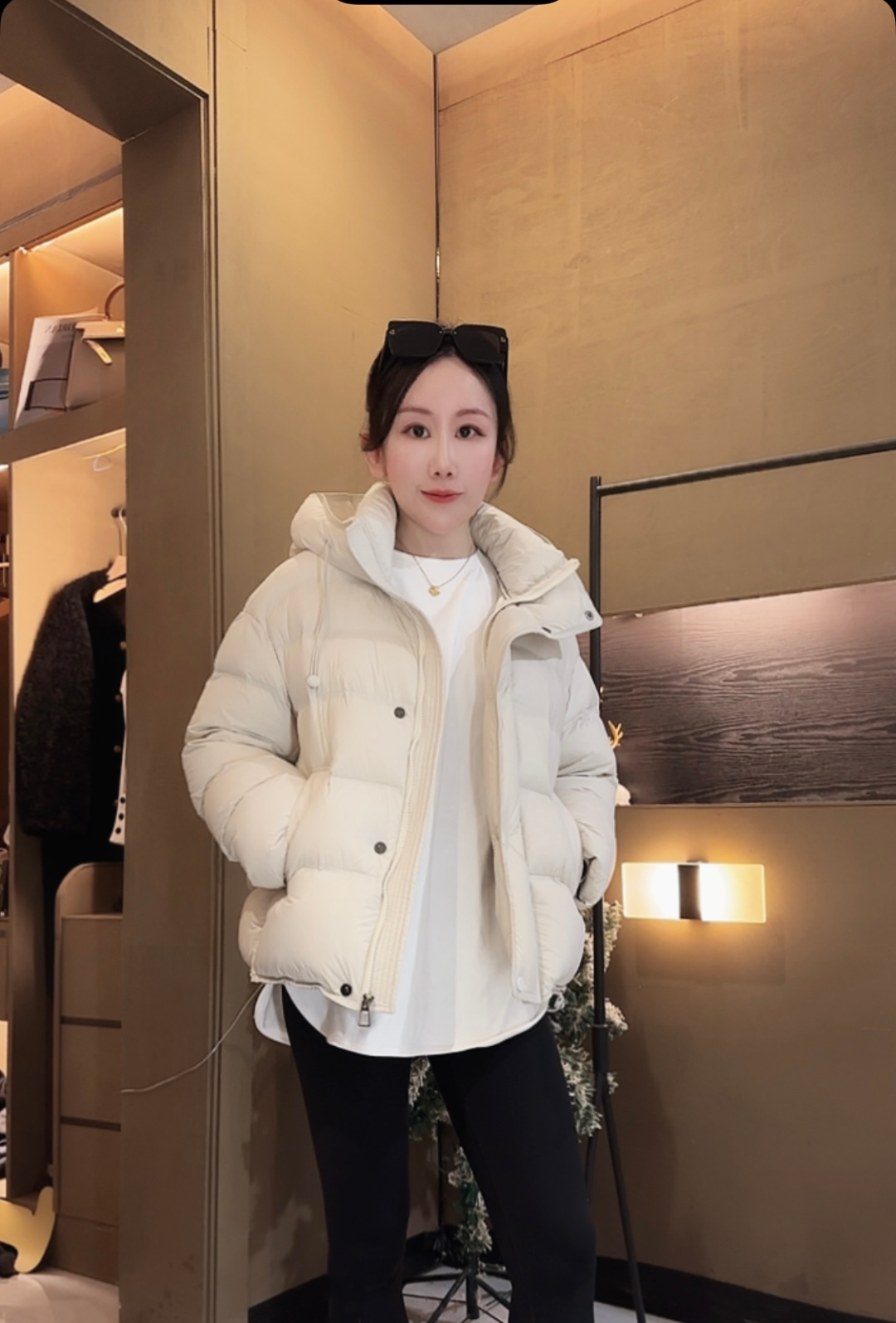 韩版时尚2026新款白鸭绒羽绒服百搭设计感新国标连帽2