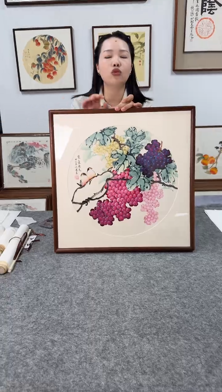 书法刘亦凌1-53*53绘画手绘同款