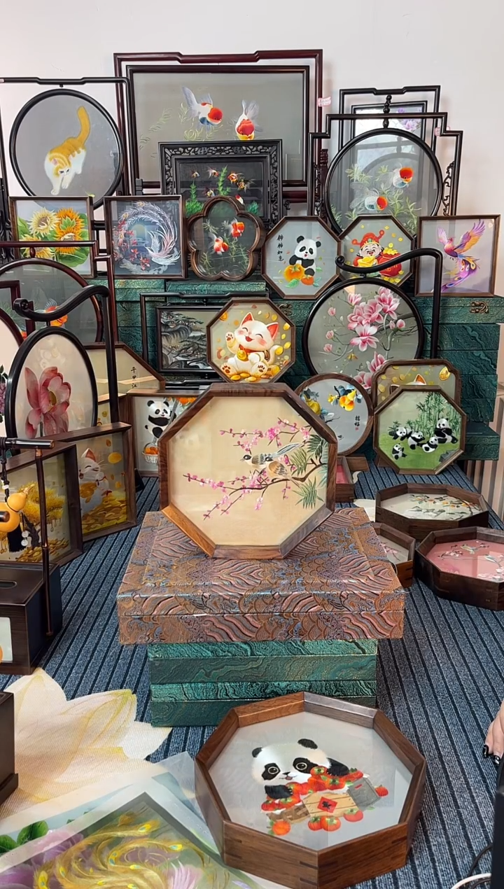 刺绣刺绣双面绣摆件