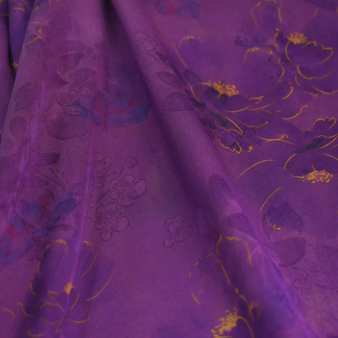 【半米价】27姆米110cm宽真丝莨纱香云纱布料100桑蚕丝绸服装布料