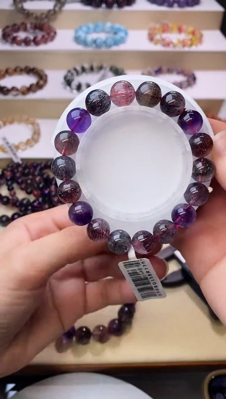 【闪购商品】水晶手链未镶嵌黑加仑超七11m+