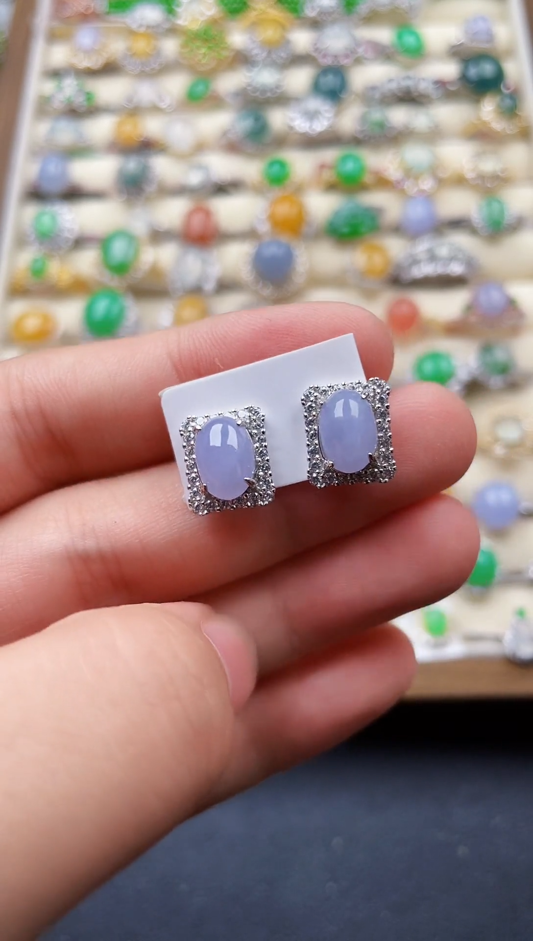 银S925镶嵌戒指翡翠今***甜1