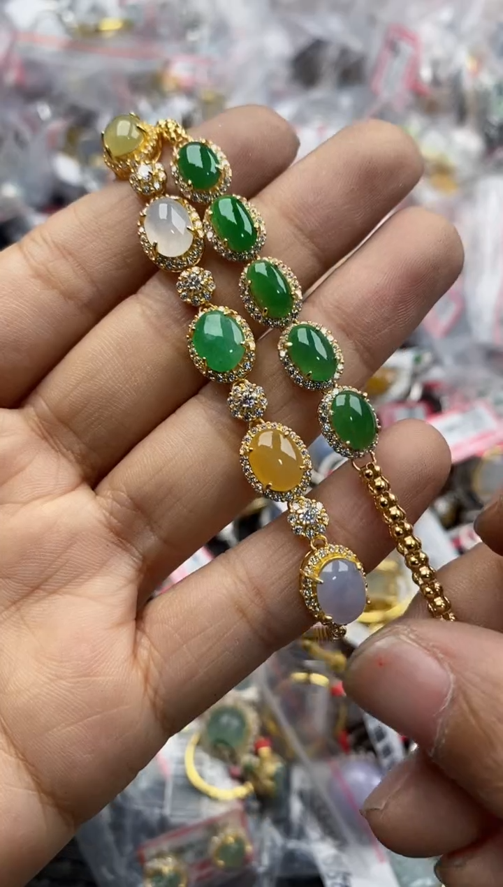 银S925镶嵌戒指翡翠181818----3