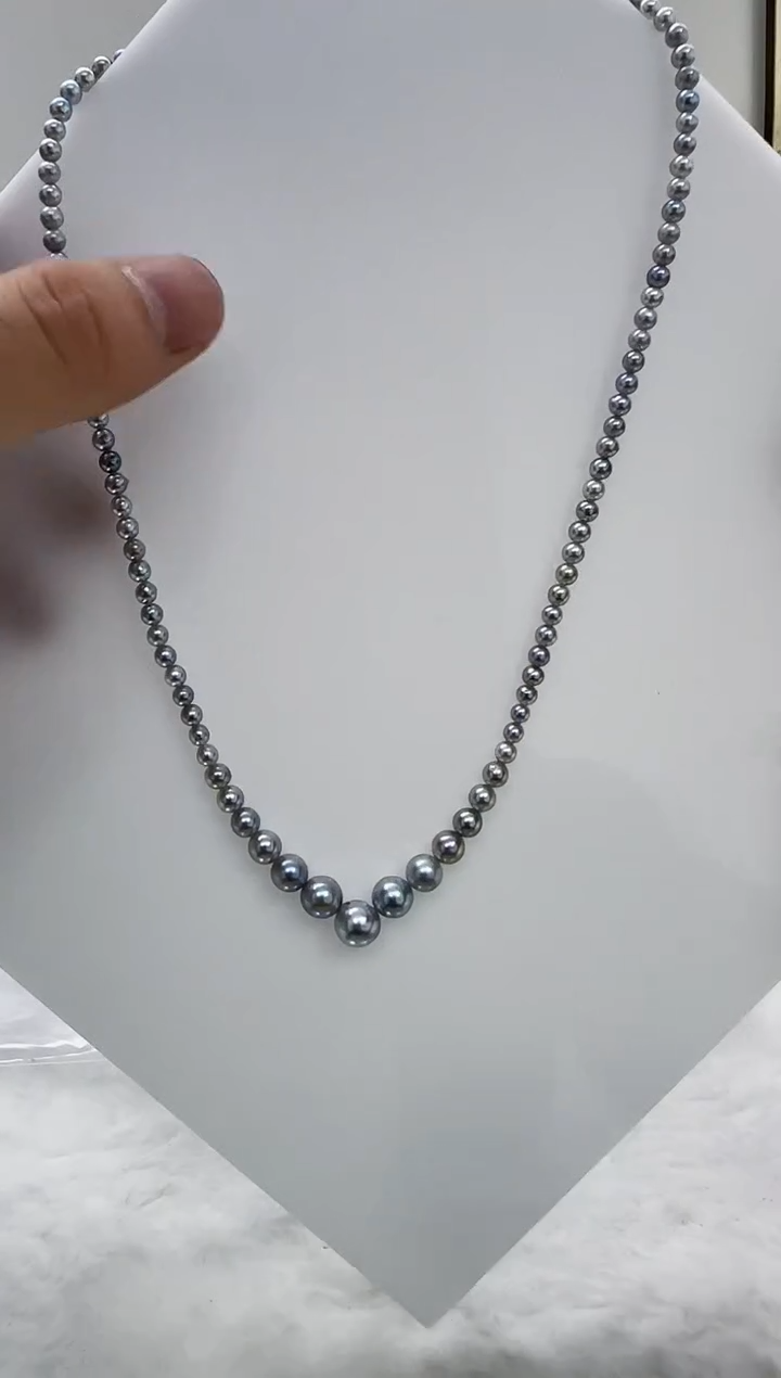 【闪购商品】海水珍珠DA未镶嵌灰珠串3 t836