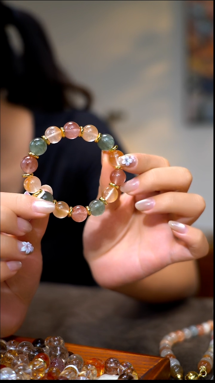 未镶嵌手链水晶兔毛