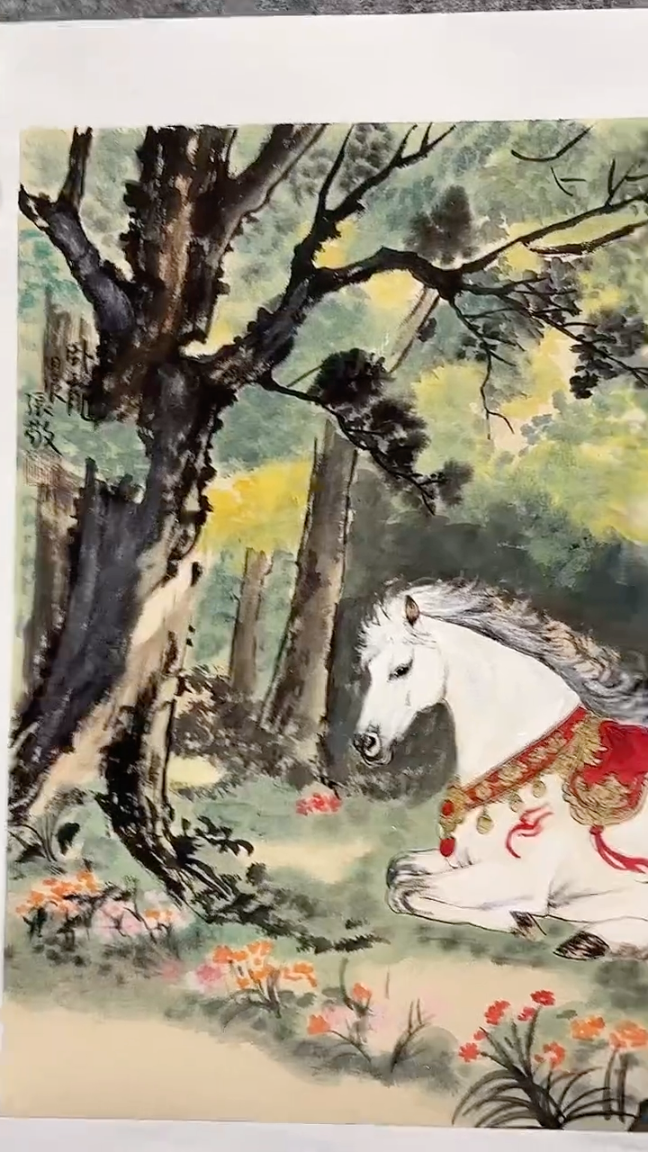 国画张敬国画作品马2pc