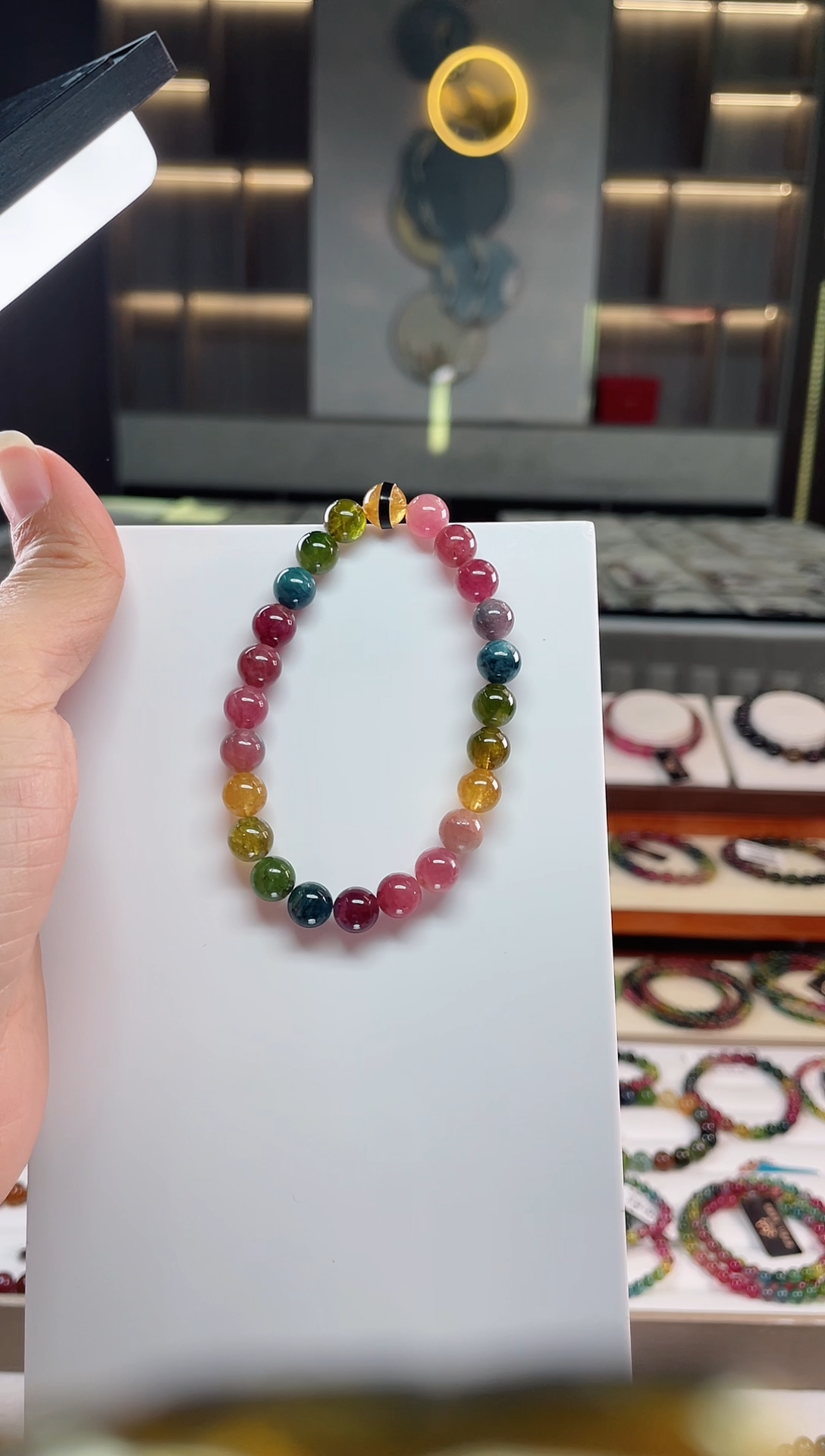 未镶嵌老矿碧玺单圈手串mm+碧玺（多样性发一条）Q